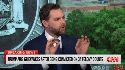 Donald Trump - Wolf Blitzer - J.D.Vance - Gabriel Hays - Sen. Vance clashes with CNN's Blitzer over Trump conviction: 'End of the country as we know it' - foxnews.com - city New York - New York - state Ohio