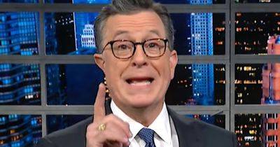 Donald Trump - Stephen Colbert - Ed Mazza - Stephen Colbert Spots Truly Embarrassing Merch Mistake By Far-Right Pro-Trump Group - huffpost.com - Usa