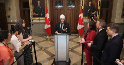 Justin Trudeau - Jagmeet Singh - Touria Izri - Pierre Poilievre - Elizabeth May - Parliamentarians who allegedly colluded with foreign states are ‘traitors’: Singh - globalnews.ca - Canada - county Canadian