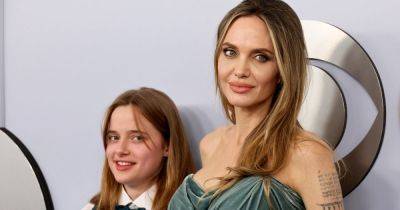 Angelina Jolie And Daughter Vivienne Harmonize With Style On Tonys Red Carpet