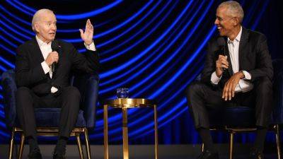Joe Biden - Barack Obama - Jimmy Kimmel - Melissa Goldin - FACT FOCUS: Biden’s pause as he left a star-studded LA fundraiser becomes a target for opponents - apnews.com - Usa - Los Angeles - city Los Angeles