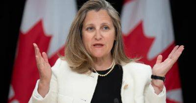 Chrystia Freeland - Touria Izri - Few details from Freeland on ‘internal’ review into alleged colluders - globalnews.ca