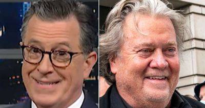 Stephen Colbert Gives Trump Pal Steve Bannon A Stinging Prison Sendoff