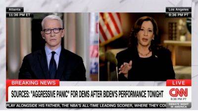 Donald Trump - Kamala Harris - David Rutz - Frustrated Kamala Harris clashes with CNN's Anderson Cooper after Biden's rough debate - foxnews.com - Usa - county Anderson - county Cooper