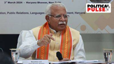Varinder Bhatia - Manohar Lal Khattar - Only Khattar holds fort for BJP in Haryana as leads oscillate between NDA and INDIA - indianexpress.com - India