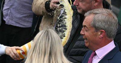 Brexit Leader Nigel Farage Blitzed By Milkshake On Campaign Trail
