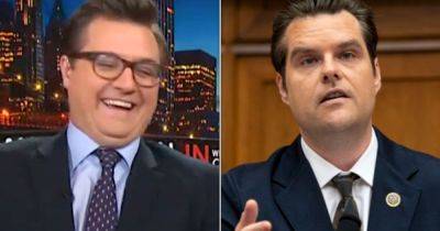 MSNBC Host Chris Hayes Guffaws At Matt Gaetz's 'Law' Defense Of Trump