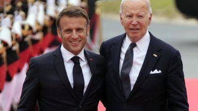 Joe Biden - Volodymyr Zelenskyy - Emmanuel Macron - ZEKE MILLER - CHRIS MEGERIAN - Macron is hosting Biden for a state visit as the two leaders try to move past trade tensions - apnews.com - Usa - Ukraine - Israel - Russia - France - city Paris