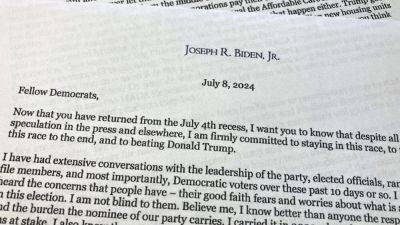 Joe Biden - Donald Trump - Read the letter President Biden sent to House Democrats telling them to support him in the election - apnews.com - Washington