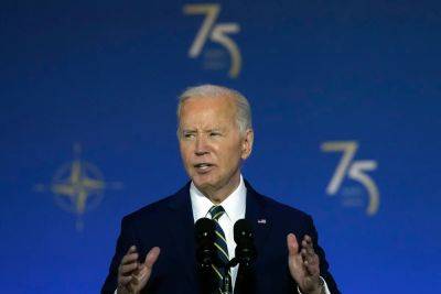 Joe Biden - Keir Starmer - Andrew Feinberg - Joe Biden seeks to quell domestic fears over his fitness for office with NATO address to global leaders - independent.co.uk - Usa - Washington - Ukraine - city Washington - Britain - Russia - Belgium - Canada - France - Norway - Denmark - Italy - Portugal - Sweden - Netherlands - Iceland - Finland