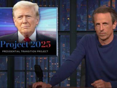 Donald Trump - Seth Meyers - Kevin Roberts - James Liddell - Seth Meyers calls out Trump’s ‘flagrant lie’ that he doesn’t know anything about Project 2025 - independent.co.uk - Usa