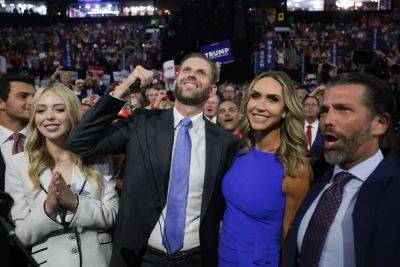 Donald Trump - Melania Trump - Eric Trump - Katie Hawkinson - Tiffany Trump - Matthew Crooks - Trump kids gather to see their father formally named as Republican nominee - days after their dad was shot - independent.co.uk - state Pennsylvania - state Florida - city Milwaukee