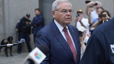 Bob Menendez - Chuck Schumer - STEPHEN GROVES - Phil Murphy - Cory Booker - Democrats consider expelling Menendez from the Senate after conviction in bribery trial - apnews.com - Washington - state New Jersey