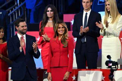 Melania Trump - Mike Bedigan - Usha Vance - Melania Trump takes to RNC floor in rare appearance alongside family for his nomination speech - independent.co.uk - county Vance