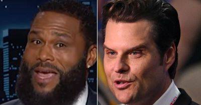 'Kimmel' Guest Host Anthony Anderson Goes There With Brutal Matt Gaetz Takedown