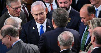Kamala Harris - Nancy Pelosi - Benjamin Netanyahu - Rashida Tlaib - Netanyahu Delivers a Forceful Defense of Israel to Applause in Congress - nytimes.com - Usa - Washington - Israel - Iran - Palestine - state Michigan