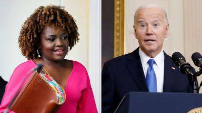 Karine Jean-Pierre - Stepheny Price - KJP speaks for first time from White House since Biden dropped out of presidential race: 'Very personal' - foxnews.com - Usa - state Illinois - county Lee - Jackson, county Lee