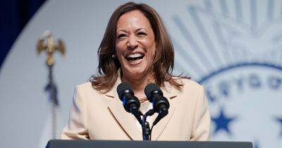 Kamala Harris - Hillary Clinton - Donald J.Trump - John F.Kennedy - Kamala Harris’s Laugh Is a Campaign Issue. Our Comedy Critic Weighs in. - nytimes.com