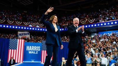 Tamara Keith - Tim Walz - Harris Walz - Harris And Walz - Harris and Walz reintroduce joy to Democrats their first week on the campaign trail - npr.org - Israel - state Minnesota - city Las Vegas - state Wisconsin - city Detroit - city Houston - San Francisco - city Philadelphia - city Phoenix - county Eau Claire