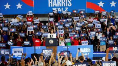 Trump promotes false Harris AI crowd size conspiracy