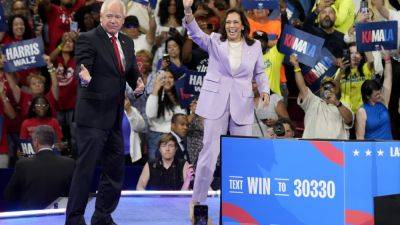 Donald Trump - Kamala Harris - Tim Walz - Makiya Seminera - Democrats launch first paid ad campaign for the Harris-Walz ticket in battleground states - apnews.com - state Pennsylvania - state Minnesota - state Nevada - Britain - state Arizona - city Atlanta - state North Carolina - state Michigan - state Georgia - city Las Vegas - state Wisconsin - city Detroit - city Philadelphia - city Charlotte