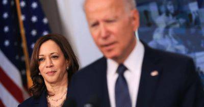 Harris softens Biden's dark warnings about the state of democracy for a more 'joyful' message