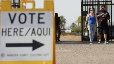 Kari Lake - Adrian Fontes - Ruben Gallego - Arizona county canvass starts recount process in tight Democratic primary in US House race - apnews.com - Usa - state Arizona - county Lake - county Maricopa - city Sandoval