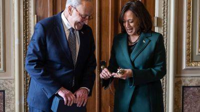 Kamala Harris - Chuck Schumer - Elissa Slotkin - Adam Schiff - Bill - MacKenzie Sigalos - Jared Polis - Debbie Stabenow - Mark Cuba - Schumer says a crypto bill can pass Senate this year; key Dems join 'Crypto4Harris' call - cnbc.com - state Colorado - state California - New York - state Michigan - Cuba