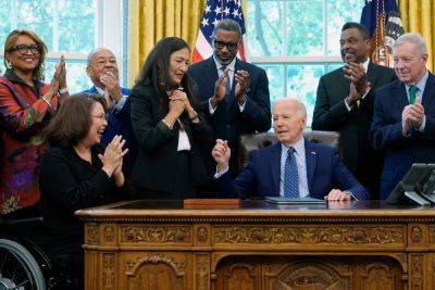 Joe Biden - Donald Trump - Kamala Harris - AAMER MADHANI - Sonya Massey - Biden signs order to establish 1908 Springfield race riot monument as he looks to burnish legacy - independent.co.uk - Usa - state Illinois - city Springfield, state Illinois