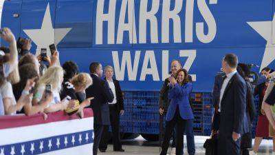 Kamala Harris - Trump - Asma Khalid - Tim Walz - Harris and Walz campaign in Pennsylvania ahead of Democratic Convention - npr.org - state Pennsylvania - state Minnesota - county Harris - county York - Philadelphia - county Beaver