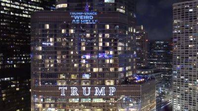 Donald Trump - Kamala Harris - Myriam Page - ‘Weird as hell’: Dems taunt Trump with messages on his Chicago hotel as DNC kicks off - independent.co.uk - city Chicago