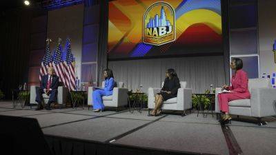 Trump attacks Kamala Harris’ racial identity at Black journalism convention