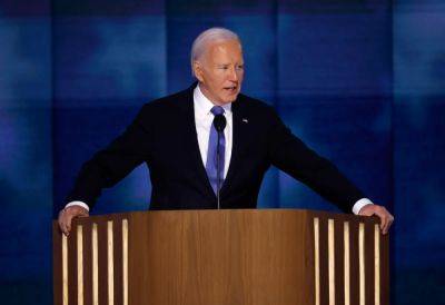 Joe Biden - Kamala Harris - Hillary Clinton - Oliver OConnell - Ashley Biden - Tim Walz - Kamala Harris On - Biden DNC speech live updates: Joe Biden passes the torch to Kamala Harris on Day 1 of Democratic convention - independent.co.uk - Usa - city Atlanta - county White