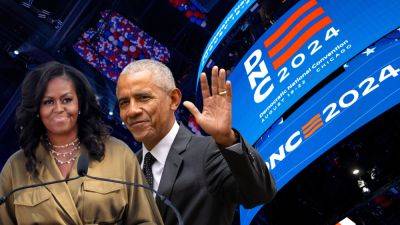 Joe Biden - Kamala Harris - Barack Obama - Michelle Obama - Holly Patrick - Doug Emhoff - Watch live: Barack and Michelle Obama address Democratic National Convention day two - independent.co.uk - county Harris