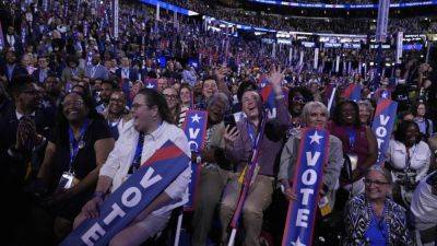 Donald Trump - Kamala Harris - Barack Obama - Michelle Obama - Pete Buttigieg - FARNOUSH AMIRI - Tim Walz - Emerita Nancy Pelosi - What to watch on the Democratic National Convention’s third day in Chicago - apnews.com - Usa - state Minnesota - city Chicago - county Harris