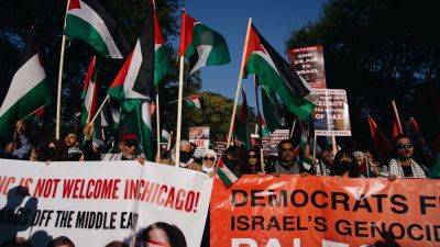 Pro-Palestinian protesters rally outside the Democratic National Convention - npr.org - Usa - Palestine - city Chicago - county Union