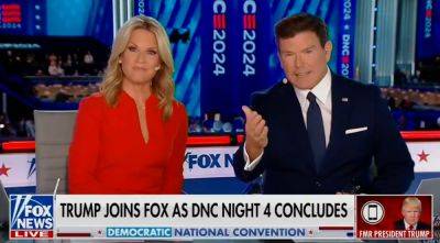 Donald Trump - Kamala Harris - Bret Baier - Martha Maccallum - Fox - James Liddell - Fox News hosts struggle to get rattled Trump off the line as he goes on media blitz after Harris’s DNC speech - independent.co.uk - Usa - state Illinois - city Chicago, state Illinois