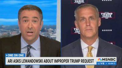 Donald Trump - Ari Melber - Corey Lewandowski - Fox - Myriam Page - MSNBC host threatens Trump campaign advisor with defamation lawsuit over ‘false quote’ - independent.co.uk - city New York - New York