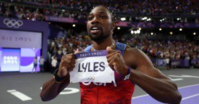 Ron Dicker - Paris Olympics - Noah Lyles Wins Olympic 100-Meter In Photo Finish - huffpost.com - Usa - county Hall - city Paris - Jamaica