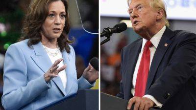 Dueling Harris and Trump rallies in the same Atlanta arena showcase America’s deep divides