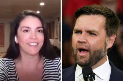 Donald Trump - Kamala Harris - Eric Swalwell - SNL’s Cecily Strong mocks Donald Trump running mate JD Vance for ‘Panic at the Disco’-style eyeliner - independent.co.uk - state California