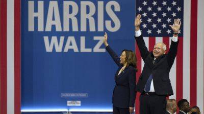 Donald Trump - Kamala Harris - Josh Shapiro - Tim Walz - NPR Washington Desk - Harris introduces her running mate, 'Coach Walz,' at an energetic Philly rally - npr.org - Usa - state Pennsylvania - state Minnesota - city Philadelphia