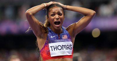 Ron Dicker - Paris Olympics - Paris Games - Gabby Thomas Wins 200-Meter Gold At The Paris Olympics - huffpost.com - Usa - county Brown - Jamaica - city Tokyo