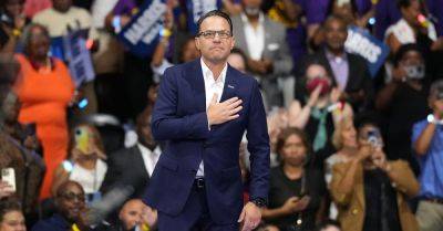 Philly Crowd Goes Wild As Gov. Shapiro Cheers On 'Madam President' Harris