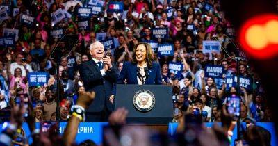 Donald Trump - Kamala Harris - Robert F.Kennedy-Junior - Tim Walz - Harris And Walz - Election 2024 live updates: Harris and Walz head to Wisconsin and Michigan with Vance nearby - nbcnews.com - New York - state Minnesota - state Ohio - state Michigan - state Wisconsin - county Vance