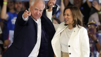 Kamala Harris - AMANDA SEITZ - Tim Walz - Royce White - In 60-year-old Tim Walz, Kamala Harris found a partner to advocate for reproductive rights - apnews.com - state Pennsylvania - Washington - state Minnesota - state Wisconsin