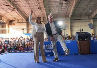 Joe Biden - Donald Trump - Shawn Fain - Tim Walz - Alicja Hagopian - Harris Walz - Confusing polls show voters in Michigan much prefer Harris’s policies — but not Harris herself - independent.co.uk - state Nevada - state Arizona - state Michigan - state Wisconsin - city Detroit - Philadelphia