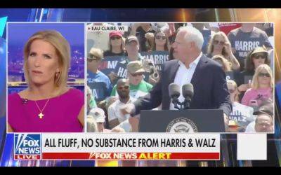 Kamala Harris - George Floyd - Kelly Rissman - Laura Ingraham - Tim Walz - Fox - Laura Ingraham claims Milwaukee is in Minnesota and is roasted online for the gaffe - independent.co.uk - Usa - state Minnesota - state Wisconsin - city Milwaukee - county Eau Claire