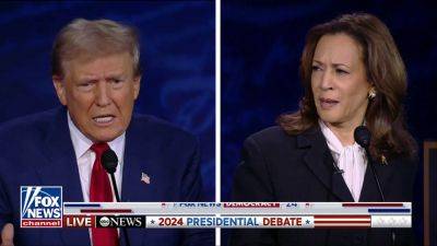 Harris mocked for exaggerated facial expressions as Trump spoke at debate: 'Comes across fake and weak'