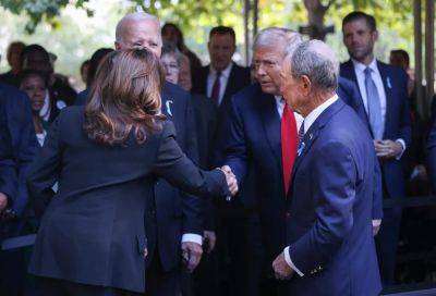 Joe Biden - Donald Trump - Kamala Harris - Jake Tapper - Chuck Schumer - Michael Bloomberg - Justin Rohrlich - Trump and Harris exchange civil handshake at joint 9/11 event hours after bitter debate - independent.co.uk - Usa - New York - state Ohio - Haiti